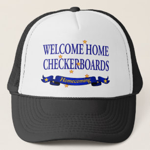 Welcome Home Checkerboards Trucker Hat