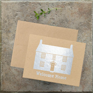 Welcome Home - Cottage with Your Own Text Foil Card
