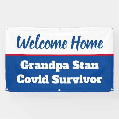Welcome Home Covid Survivor Name Template Banner