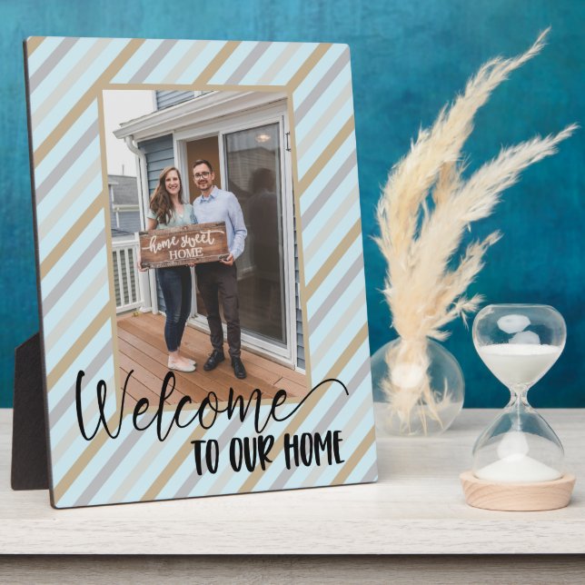 Welcome Home Custom Photo Plaque (Side)