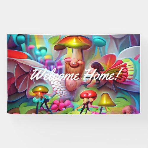 Welcome Home custom Vinyl Banner 3 x 5 Banner