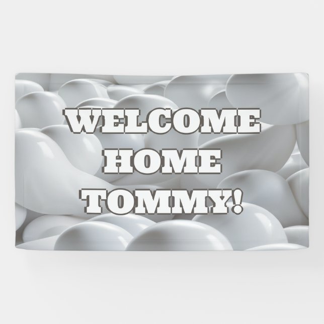 Welcome Home custom Vinyl Banner 3' x 5' Banner (Horizontal)