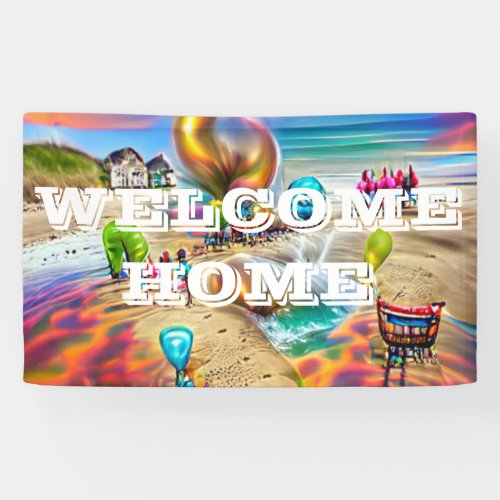 Welcome Home custom Vinyl Banner 3 x 5 Banner