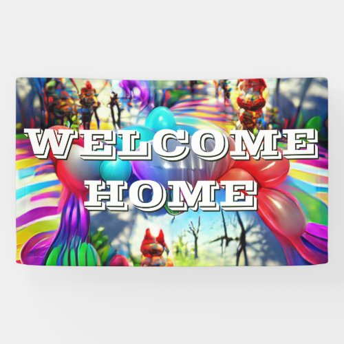 Welcome Home custom Vinyl Banner 3 x 5 Banner