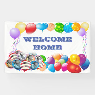 Marines Military Welcome Home Banner 3'x5' Personalized 