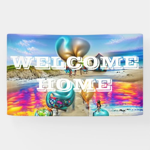 Welcome Home custom Vinyl Banner 3 x 5 Banner