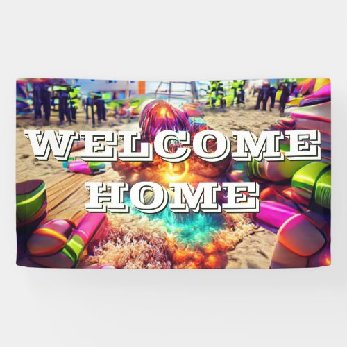 Welcome Home custom Vinyl Banner 3 x 5 Banner