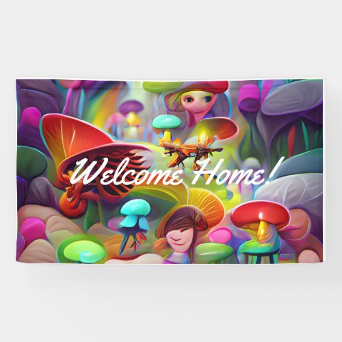 Welcome Home custom Vinyl Banner 3 x 5 Banner