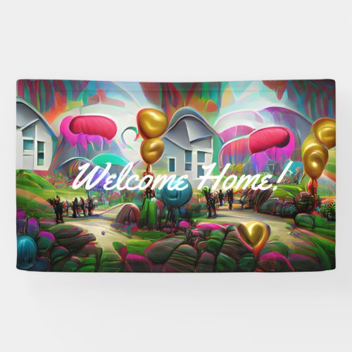 Welcome Home custom Vinyl Banner 3 x 5 Banner