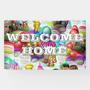 Welcome Home custom Vinyl Banner 3' x 5' Banner