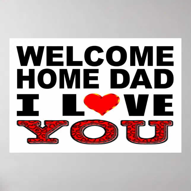 Home Dad I Love You Poster Zazzle