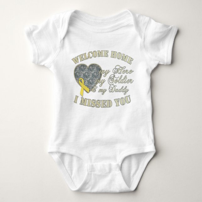 Welcome Home Daddy Baby Bodysuit (Front)