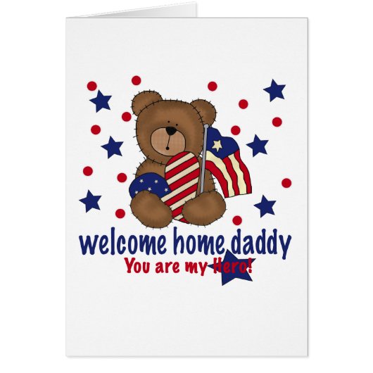 Welcome Home Daddy Bear Cards (Front)