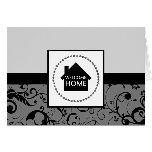 welcome home damask cards (Front Horizontal)