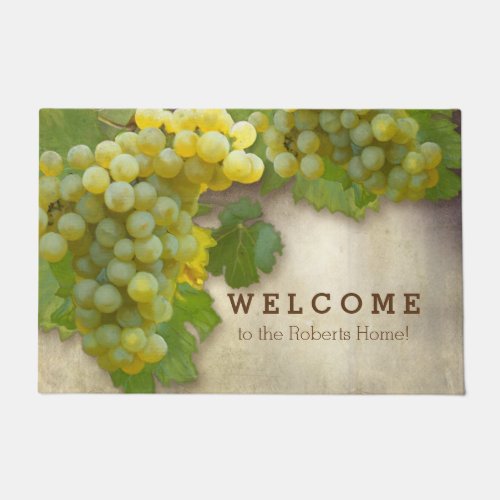 Welcome Home Decor Custom Elegant Vineyard Wine Doormat