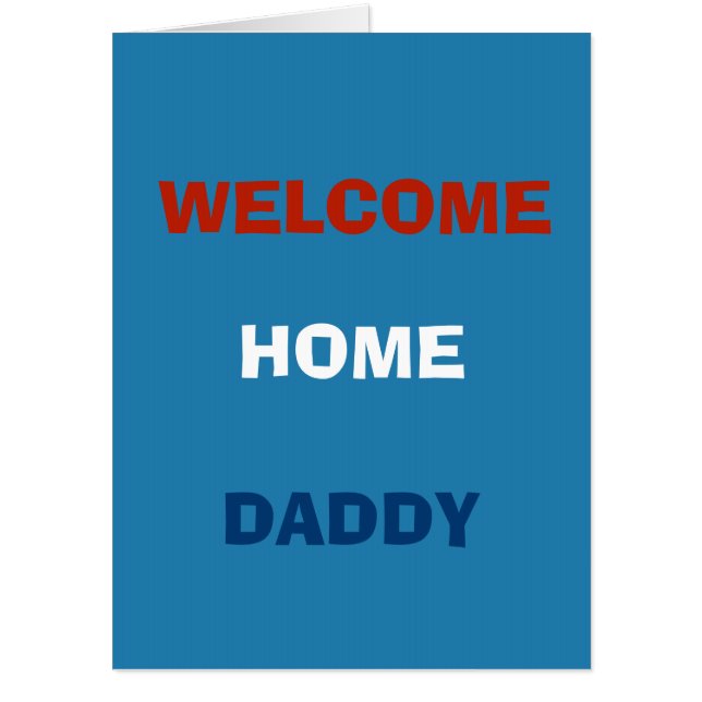 Welcome Home Deployment Giant Card (Front)