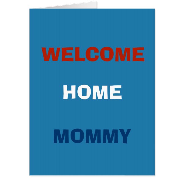 Welcome Home Deployment Giant Card (Front)