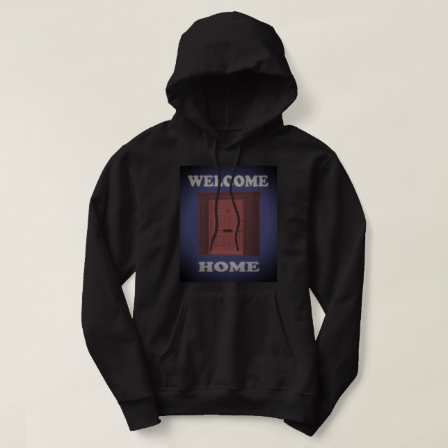 WELCOME HOME DESIGN WITH PICTURE AND WORDS  HOODIE (Design Front)