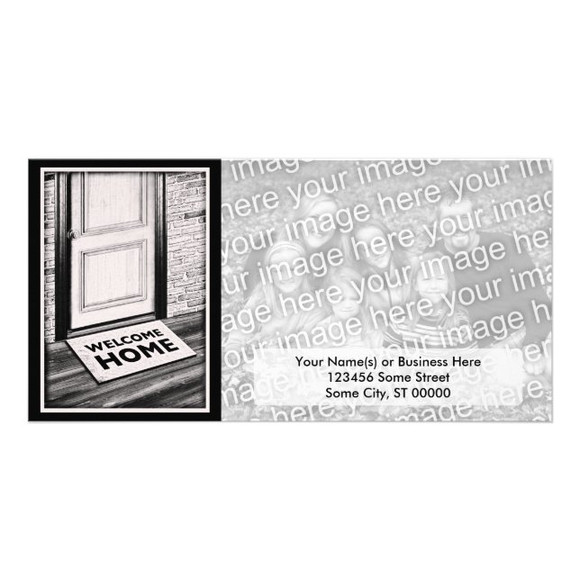 welcome home door mat photograph card (Front)