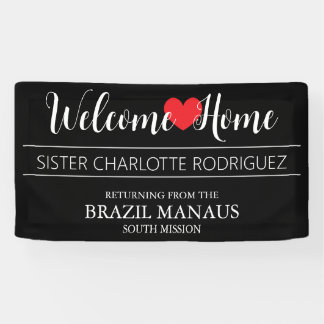 Welcome Home Elegant Missionary Banner