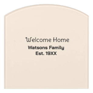 Welcome home family name est. Year guest house Door Sign