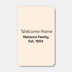 Welcome home family name est. Year guest house Matchboxes