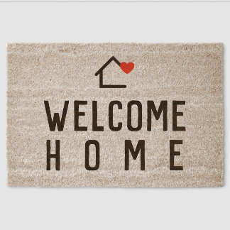 welcome home fiber doormat