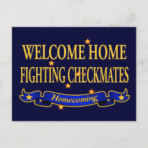 Welcome Home Fighting Checkmates Postcard
