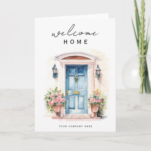 Welcome Home Front Door Real Estate New Homeowner Card