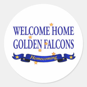 Welcome Home Golden Falcons Classic Round Sticker