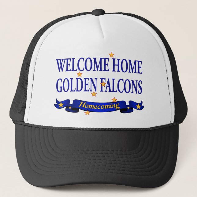 Welcome Home Golden Falcons Trucker Hat (Front)