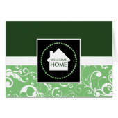 welcome home green damask (Front Horizontal)