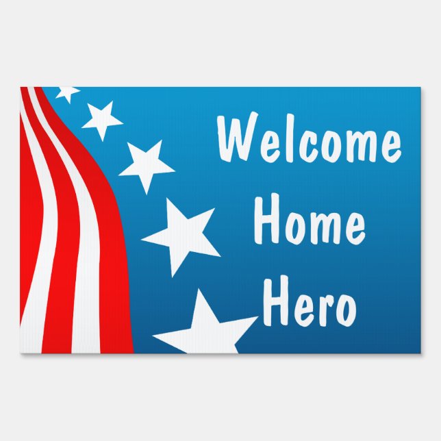 Welcome Home Hero Yard Sign (Front)