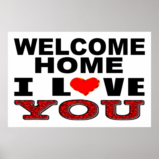 Welcome Home I Love You Sign (Front)