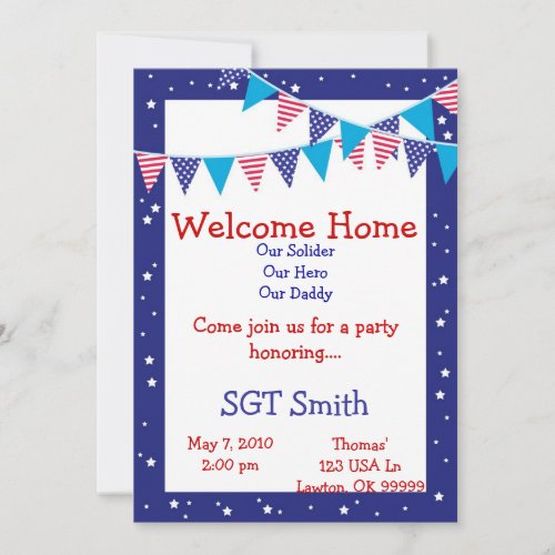welcome Home Invitations