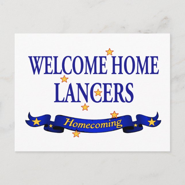 Welcome Home Lancers Postcard (Front)