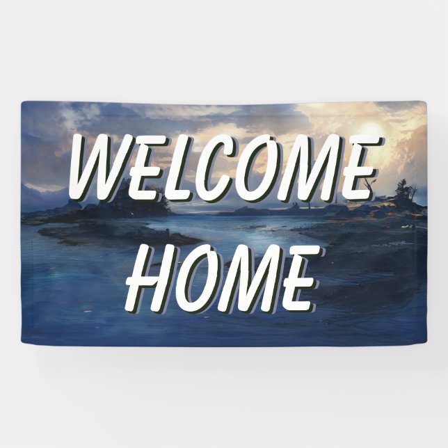 Welcome Home Landscape Water Banner (Horizontal)