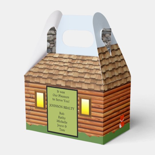 Welcome Home Log Cabin Realtor Gift Box Zazzle Com