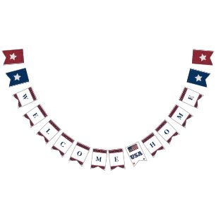 welcome home military bunting banner