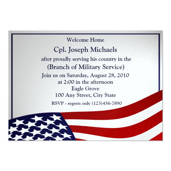 Welcome Home/ Military Card | Zazzle