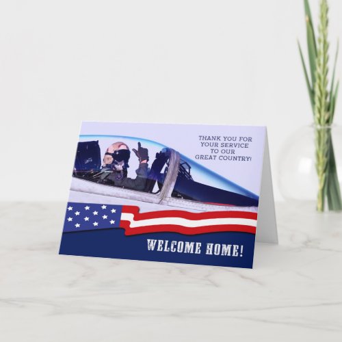 Welcome Home Military Custom Greeting Card