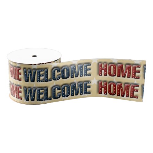 Welcome home military grosgrain ribbon
