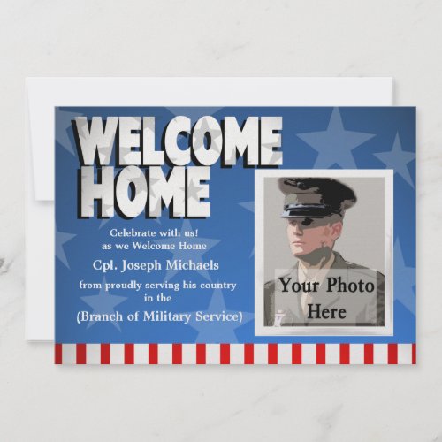 Welcome Home Military Invitation