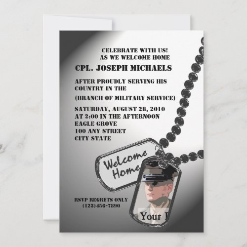 Welcome Home/ Military Personalized Invite