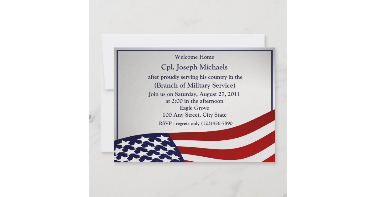 Welcome Home/ Military Invitation | Zazzle