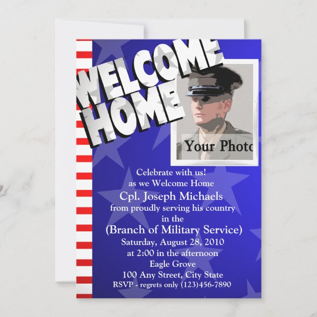 Welcome Home/ Military Invitation (Front)