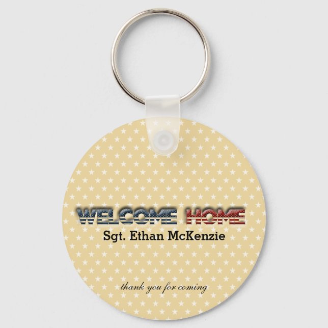Welcome home military keychain (Front)