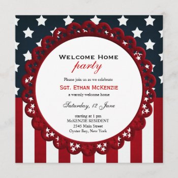 Welcome Home Military Party Invitation by graphicdesign at Zazzle