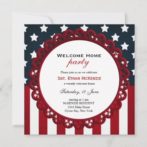 Welcome Home Military Party Invitation