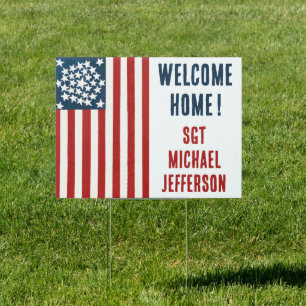 Welcome Home Military Yard Sign